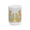 Stanley The Gardening Cat Ceramic Mug – Whimsical Sunflower & Tomato Farmhouse Coffee Cup