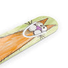 Whimsical Orange Cat Bookmark — Cute Floral Cat Metal Bookmark