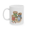 Coffee Mug - Antique Thread Spools  Ceramic Mug 11oz