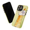 Cute Orange Cat Phone Case — Whimsical Long-Neck Cat Protective iPhone Cover