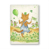 Orange Tabby Cat Celebrating St Patrick's  Watercolor Print