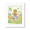 Orange Tabby Cat Celebrating St Patrick's  Watercolor Print