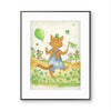 Orange Tabby Cat Celebrating St Patrick's  Watercolor Print
