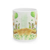 Stanley The Farm Cat Wishes you Happy St Patrick's Day — Cute Art Desk Coffee Cup (11oz/15oz)