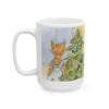 Holidays With Stanley — Cozy Ginger Cat in Overhauls Coffee Cup (11oz & 15oz)