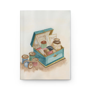 Journal - Antique Sewing Box  Hardcover Journal Matte Finish
