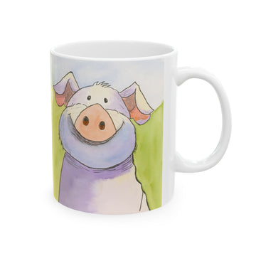 Cute Pastel Piglet Ceramic Mug