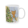 Holidays With Stanley — Cozy Ginger Cat in Overhauls Coffee Cup (11oz & 15oz)