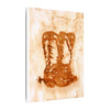 Rusted  Western Boots Canvas Art, Bohemian Decor, Gift for Western Lovers