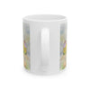 Whimsical Rainy Day Ceramic Mug — Cottage & Umbrella Illustration (11oz, 15oz)