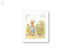 Orange Tabby Cat Picking Tomatoes Watercolor Print