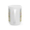 Whimsical Rainy Day Ceramic Mug — Cottage & Umbrella Illustration (11oz, 15oz)