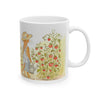 Stanley The Gardening Cat Ceramic Mug – Whimsical Sunflower & Tomato Farmhouse Coffee Cup