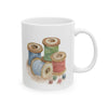 Coffee Mug - Antique Thread Spools  Ceramic Mug 11oz