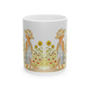 Stanley The Gardening Cat Ceramic Mug – Whimsical Sunflower & Tomato Farmhouse Coffee Cup