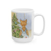 Holidays With Stanley — Cozy Ginger Cat in Overhauls Coffee Cup (11oz & 15oz)