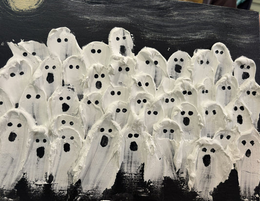 Ghost Art Painting Class with Spackling