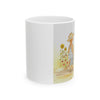 Stanley The Garden Cat Ceramic Mug — Cute Watercolor Floral Coffee Cup (11oz, 15oz)