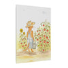 Stanley The Garden Cat Canvas Print — Cute Watercolor Tabby Gardener Art