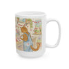 Stanley The Farm Cat Wishes you Happy Valentines Day — Cute Art Desk Coffee Cup (11oz/15oz)