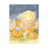 Autumn Moon Cat Canvas - Whimsical Pumpkin Patch Wall Art