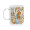 Stanley The Farm Cat Wishes you Happy Valentines Day — Cute Art Desk Coffee Cup (11oz/15oz)