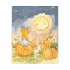 Autumn Moon Cat Canvas - Whimsical Pumpkin Patch Wall Art