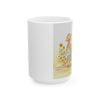 Stanley The Garden Cat Ceramic Mug — Cute Watercolor Floral Coffee Cup (11oz, 15oz)
