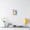 Playful Peekaboo Frog Canvas Print — Whimsical Nursery Wall Art