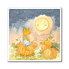 Halloween Cat Magnet — Whimsical Pumpkin Patch Refrigerator Magnet