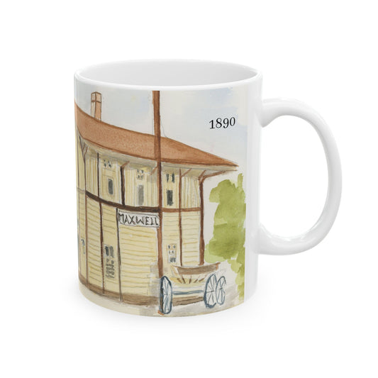 Coffee Mug -Maxwell Train Depot 1890  -  Ceramic Mug 11oz