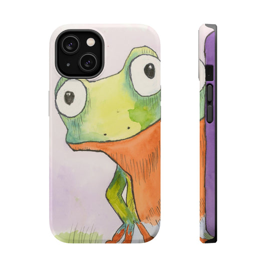Cute Watercolor Frog Magnetic Impact-Resistant Phone Case