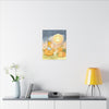 Autumn Moon Cat Canvas - Whimsical Pumpkin Patch Wall Art