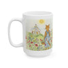 Dancing With May Flowers  Stanley The Farm Cat - 11 ozCoffee Cup