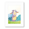 Sweet Billie Goat Whimsical Watercolor Print