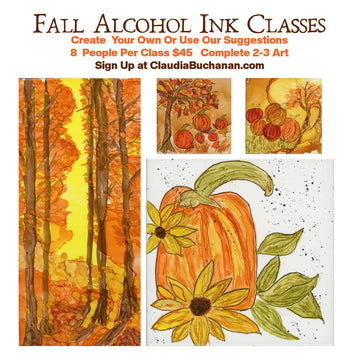 Alcohol Ink on Tile Painting Class