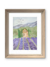 France in Bloom – Lavender Fields Watercolor Print by Claudia Buchanan