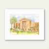Garden Shed Watercolor Print by Claudia Buchanan