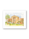 Garden Shed Watercolor Print by Claudia Buchanan