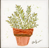 Thyme — Original Alcohol Ink Herb Painting on Ceramic Tile