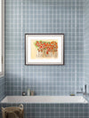 Patio of Color — Vibrant Blooms Watercolor Art Print
