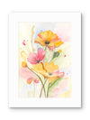 Pink Lemonade Floral Watercolor Print by Claudia Buchanan