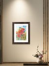 Red Poppies & Blue Cornflowers — Wildflower Field Watercolor Art Print