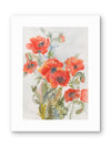 Red Poppies Bouquet — Watercolor Floral Art Print