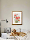 Red Poppies Bouquet — Watercolor Floral Art Print