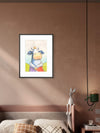 Royal Bull Whimsical Watercolor Print