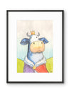 Royal Bull Whimsical Watercolor Print