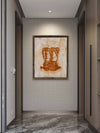 Rusty Western Boots — Original Rust Transfer Art on Organic Cotton Canvas by Claudia Buchanan