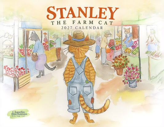 2027 Calendar Stanley The Farm Cat
