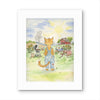 Orange Tabby at the Country BBQ — Watercolor Print
